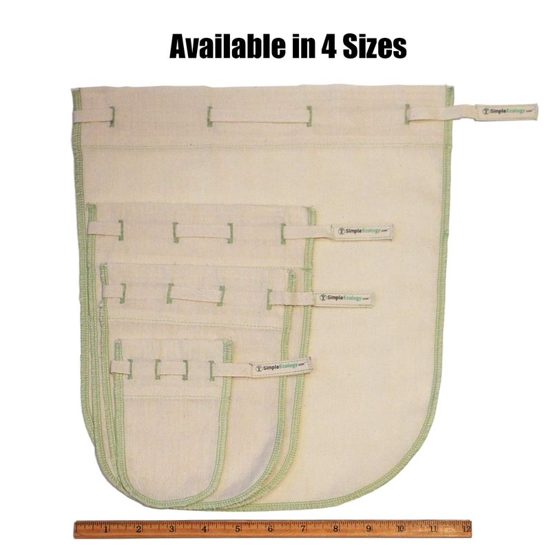 Simple Ecology Organic Cotton Fine Mesh Muslin Straining Bags â€“ Reusable, 100% Natural, Microplastics-Free Tea Infuser Bags (XS 2 Pack) for Loose Leaf Tea & Herbs - Image 4